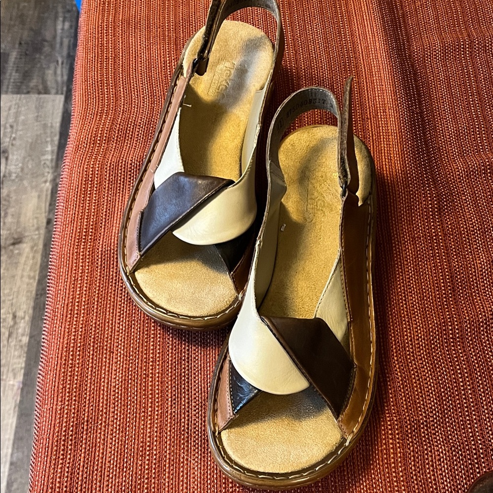 Rieker Women's anti stress Brown and Cream Sandals size 42